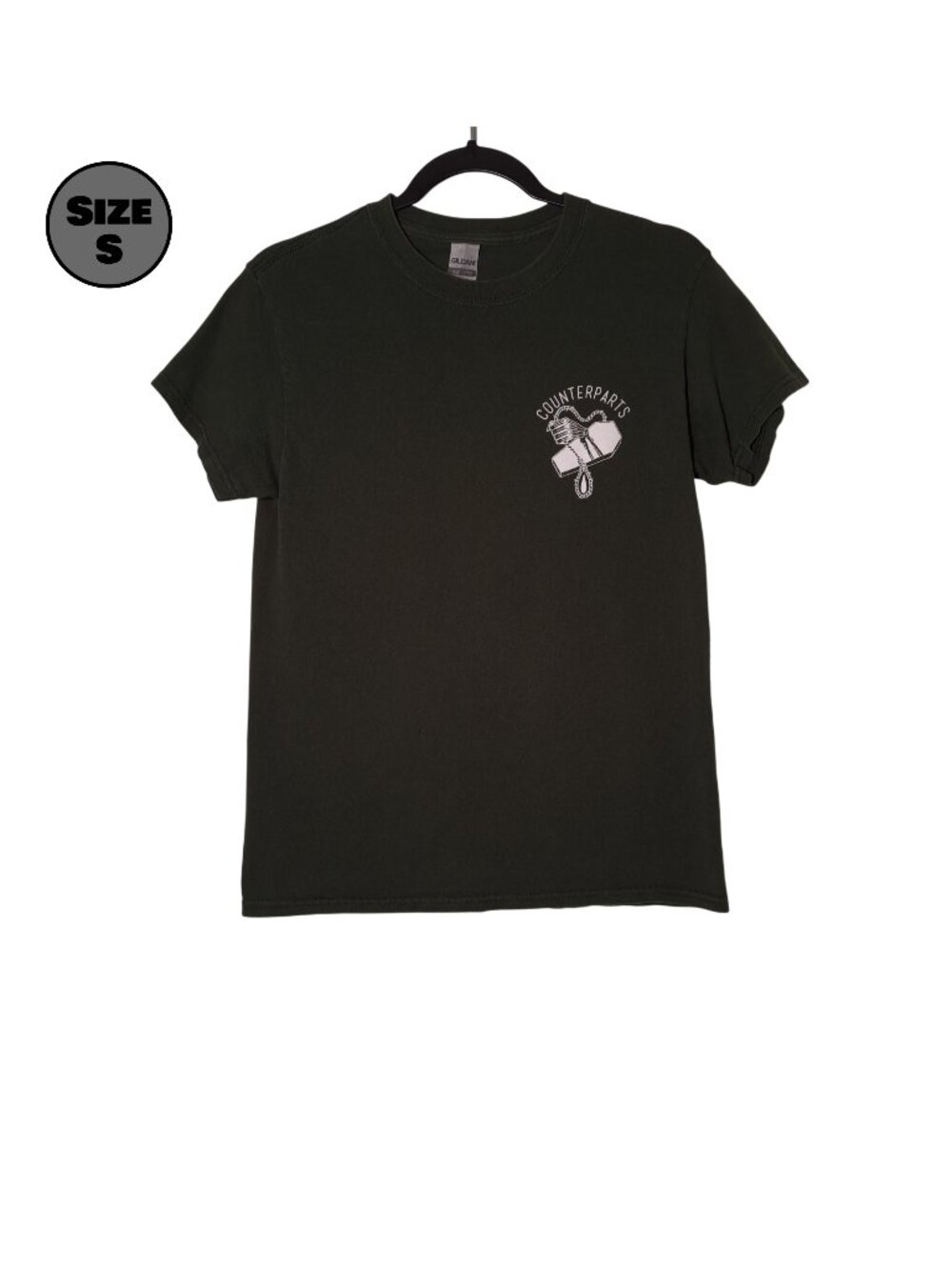 Counterparts: Remove The Earth Beneath Me USED Shirt: DISTRESSED, S, Green, Punk
